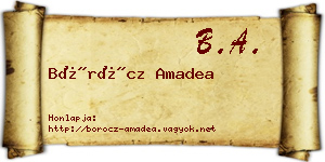 Böröcz Amadea névjegykártya